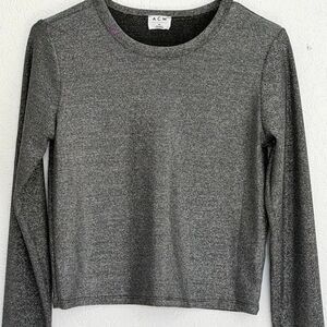 A.C.W. grey long sleeve top Size M